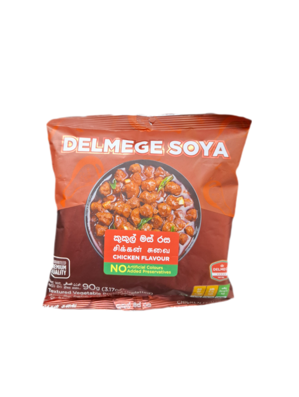 delmege soya meat chicken flavour 90g delmege soya meat chicken flavour 90g