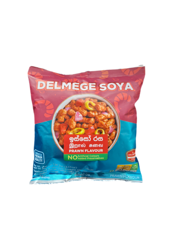 delmege soya meat prawn flavour 90g delmege soya meat prawn flavour 90g