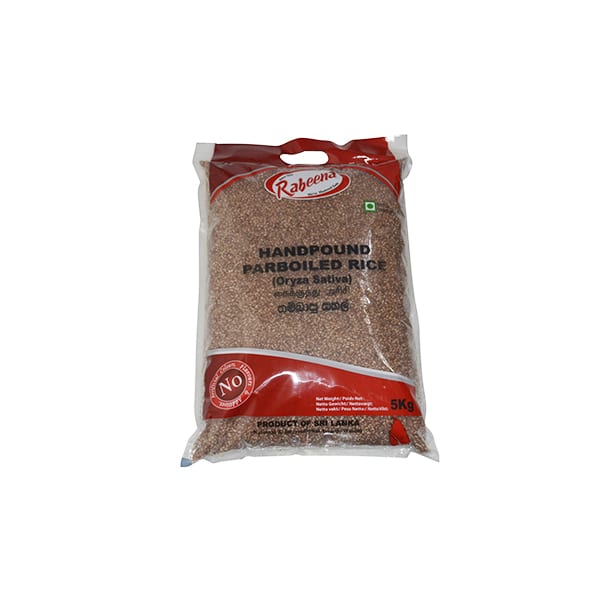 Rabeena - Handpound Parboiled Rice (Red Samba Parboiled Rice) 5kg Rabeena - Handpound Parboiled Rice (Red Samba Parboiled Rice) 5kg